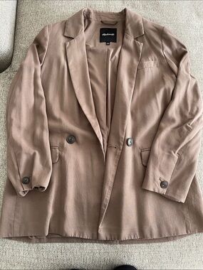 Madewell Women's Taupe Double-Breasted Blazer